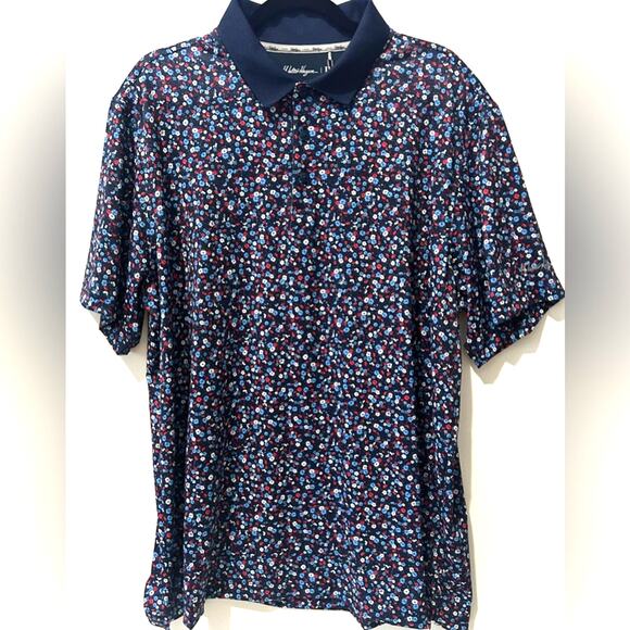 NWTS Men’s Walter Hagen Performance 11 Polo size XL;Blue Multi-3 BTN placket - Picture 2 of 8
